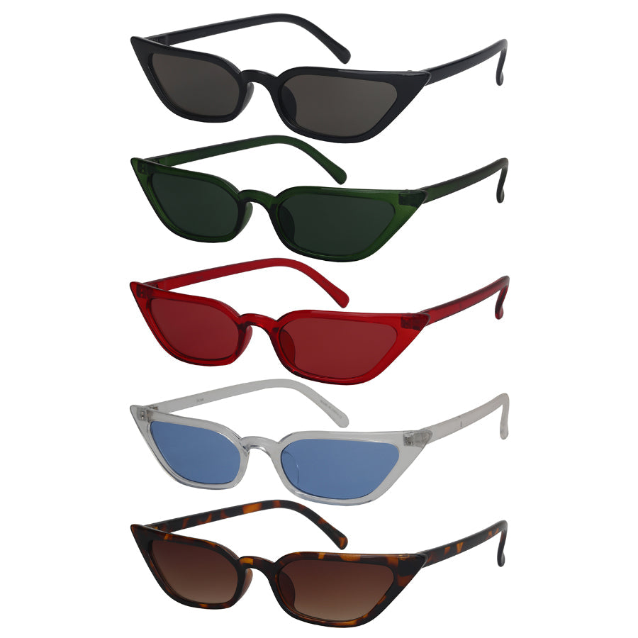 SLIM CATEYE LADIES BULK SUNGLASSES 34160-AP