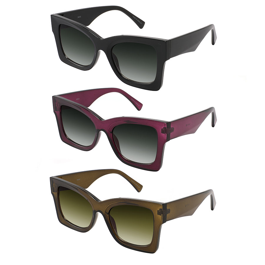 CAT-EYE LADIES SUNGLASS 34312-FLAP