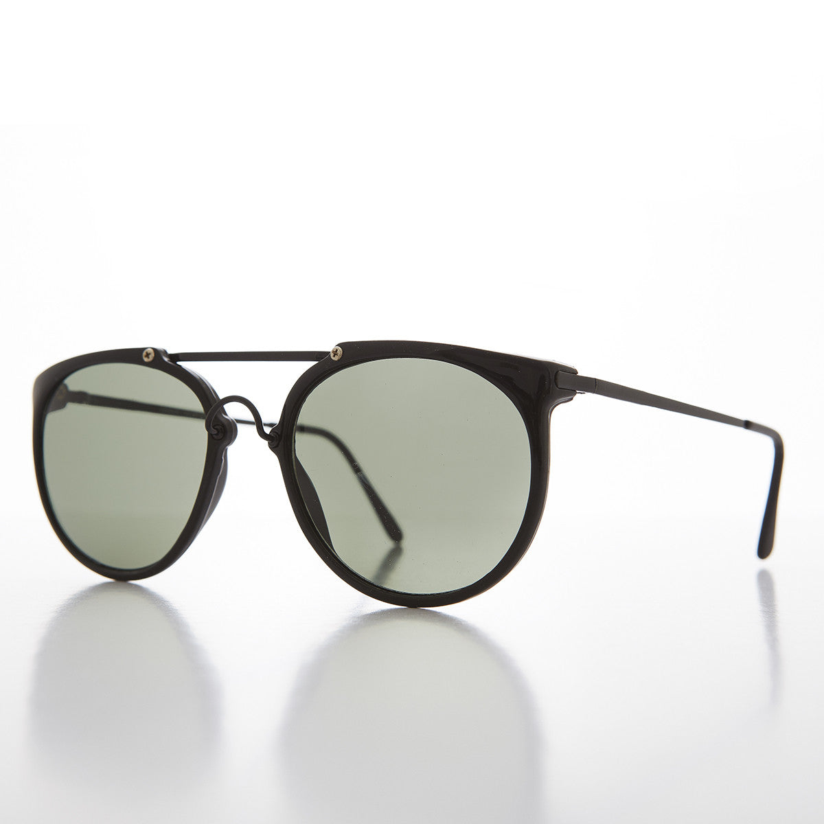 Round Crossbar Aviator Vintage Sunglasses - Robbins