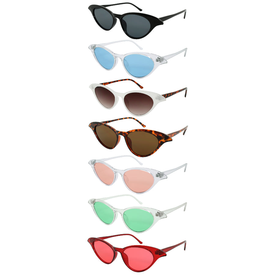 CAT EYE LADIES BULK WHOLESALE SUNGLASSES 34168-FLCR