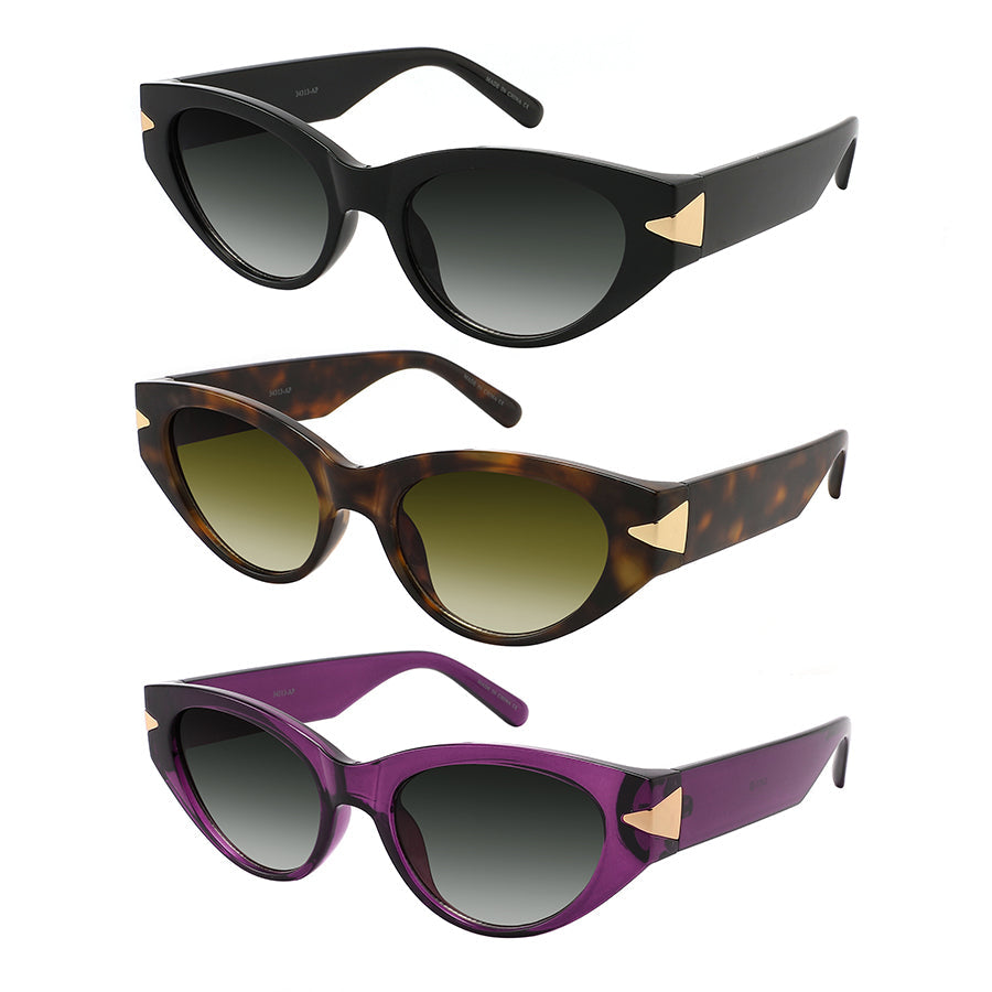 ROUND SMALL CAT-EYE LADIES SUNGLASS 34313-AP