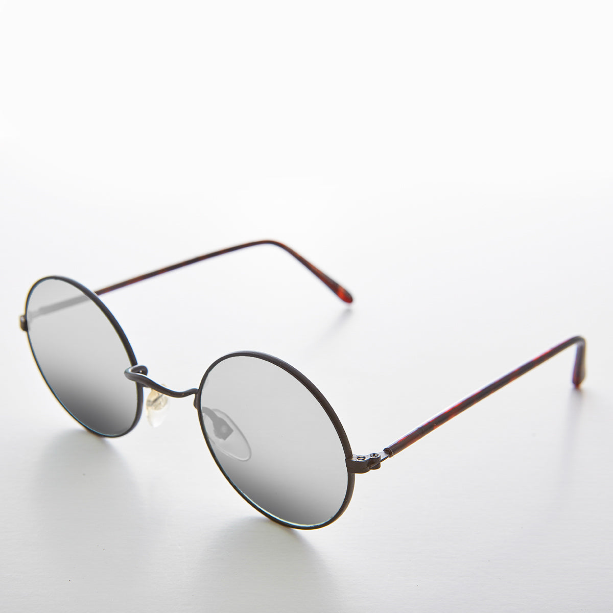 Round Mirror Lens Vintage Sunglasses - Eden